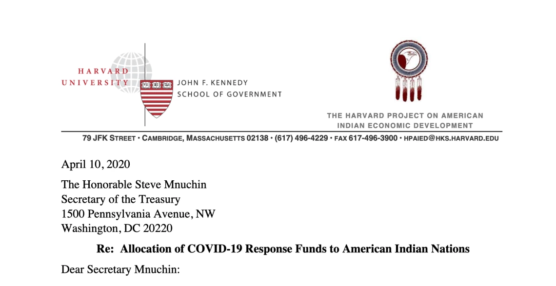 Allocation of COVID-19 Response Funds to American Indian Nations