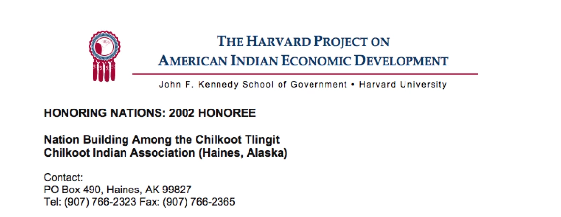 Chilkoot Tlingit "Nation Building"