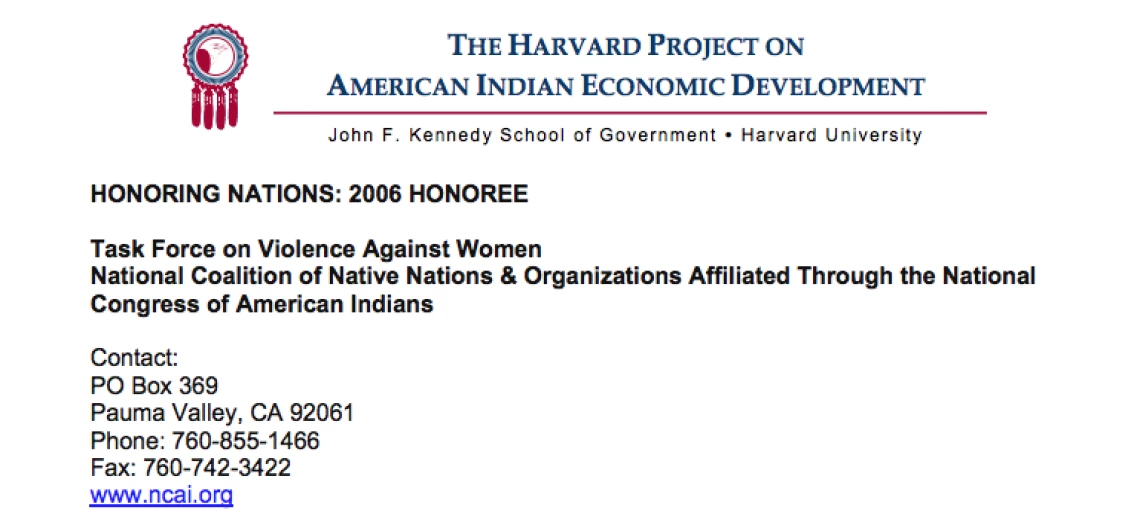 NCAI Task Force on Violence Against Women