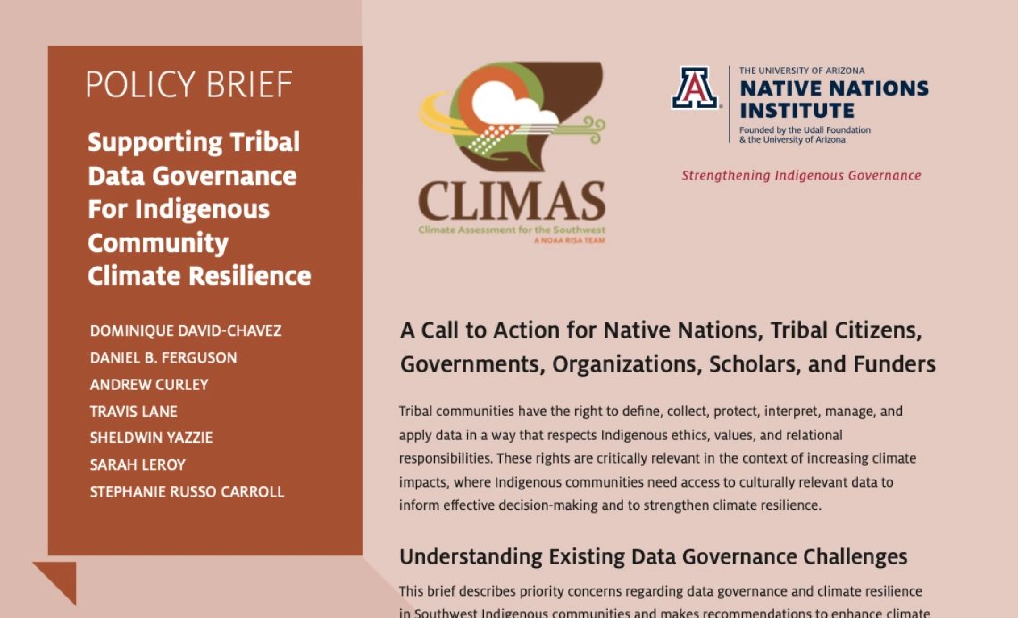 Policy Brief: Supporting Tribal Data Governance for Indigenous Community Climate Resilience