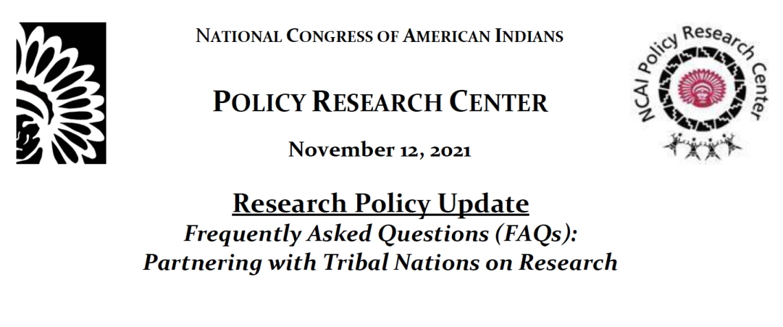 NCAI's Policy Research Center: Partnering with Tribal Nations on Research
