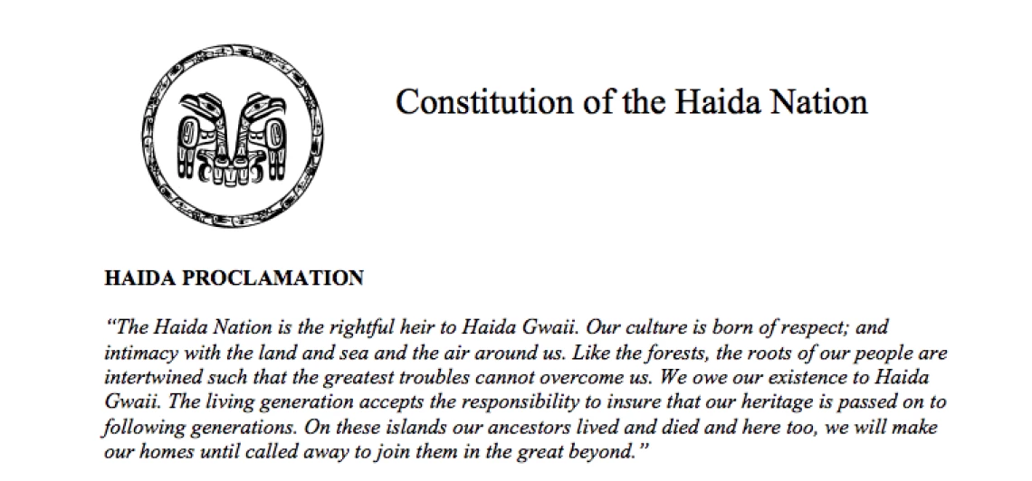 Haida Nation: Jurisdiction/Territory Excerpt 