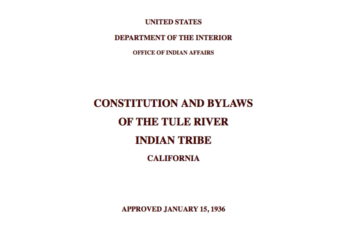 Tule River Indian Tribe: Citizenship Excerpt