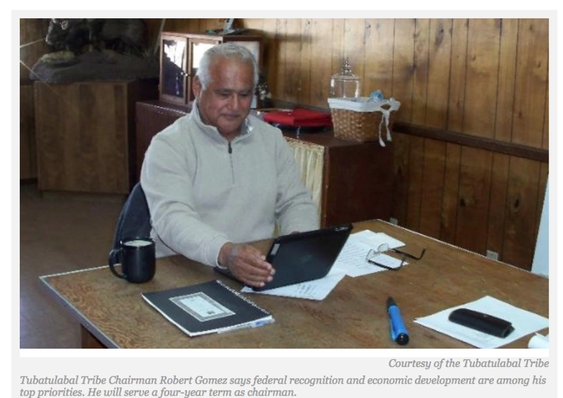 New Leadership for Tubatulabal Tribe; Recognition, Economic Development Among Top Priorities