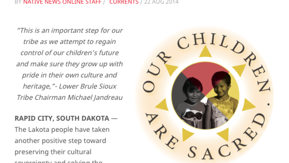 Two More South Dakota Lakota Tribes Advance Toward Their Own Foster Care Systems, Intending to Replace the State DSS System