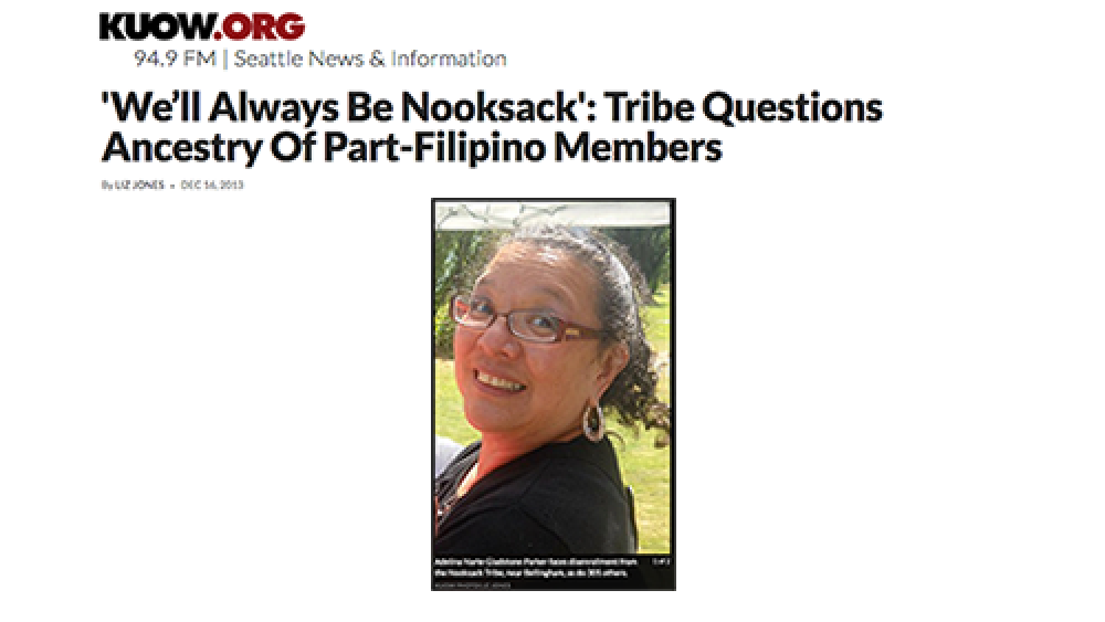 'We’ll Always Be Nooksack': Tribe Questions Ancestry Of Part-Filipino Members 'We’ll Always Be Nooksack': Tribe Questions Ancestry Of Part-Filipino Members